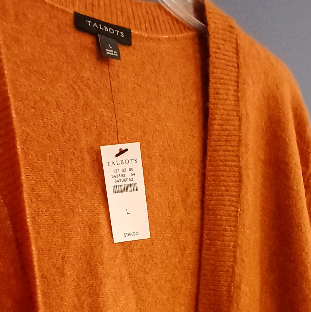 Talbots Open Cardigan